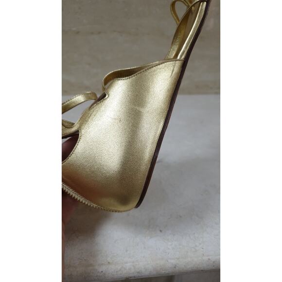 Chanel Gold Gladiator Sandals Sz.38 - Picture 13 of 16